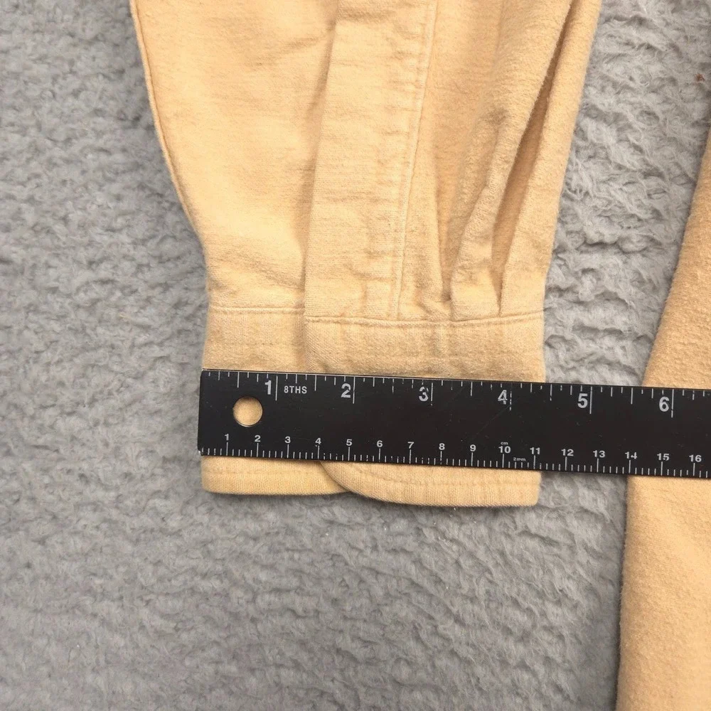 L.L.Bean Chamois Shirt Men L Tall Golden Tan Flannel Workwear Overshirt